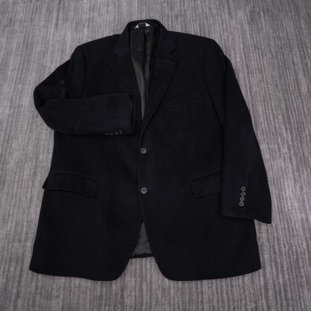Joseph & Feiss Blazer Mens 46 Regular Black Excellent 100% Camel Hair Blazer